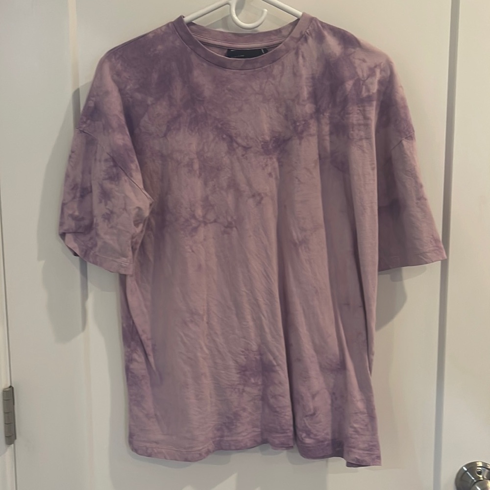 PURPLE TIE-DYE OVERSIZED TEE